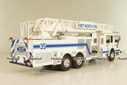 Smeal Spartan 105 RM USA 2015, fire ladder, white, Altaya 1:43