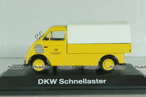 DKW Schnellaster Typ 30 pickup "Deutsche Bundespost" 1954, yellow, 02393, Schuco 1:43