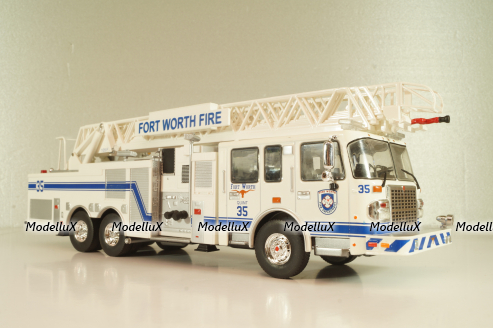 Smeal Spartan 105 RM USA 2015, fire ladder, white, Altaya 1:43
