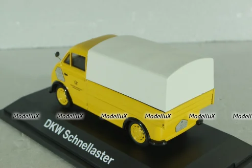 DKW Schnellaster Typ 30 pickup "Deutsche Bundespost" 1954, yellow, 02393, Schuco 1:43