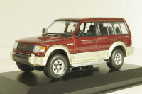 Mitsubishi Pajero LWB 1991, dark red metallic, 940163470, Maxichamps 1:43