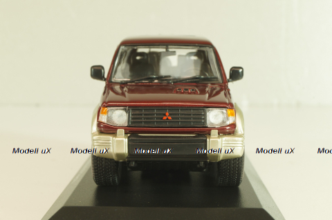Mitsubishi Pajero LWB 1991, dark red metallic, 940163470, Maxichamps 1:43
