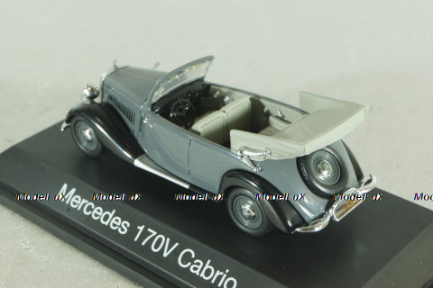 Mercedes-Benz 170V Cabrio (W136) 1936, grey, 02431, Schuco 1:43