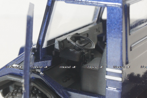 Mercedes Unimog U140, blue, фурнитура в комплекте, #371, NZG 1:43