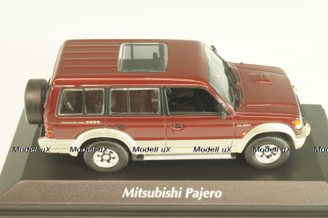 Mitsubishi Pajero LWB 1991, dark red metallic, 940163470, Maxichamps 1:43