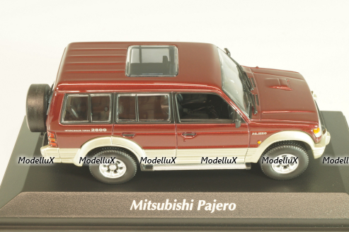 Mitsubishi Pajero LWB 1991, dark red metallic, 940163470, Maxichamps 1:43
