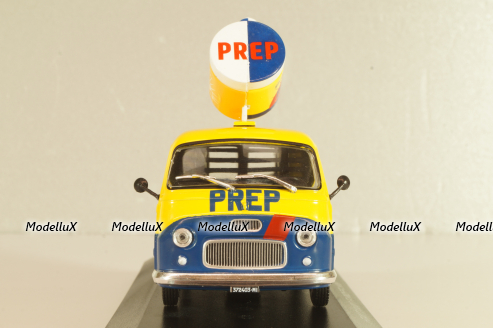 Fiat 1100 T-Prep 1958, bus, yellow/blue, Altaya 1:43