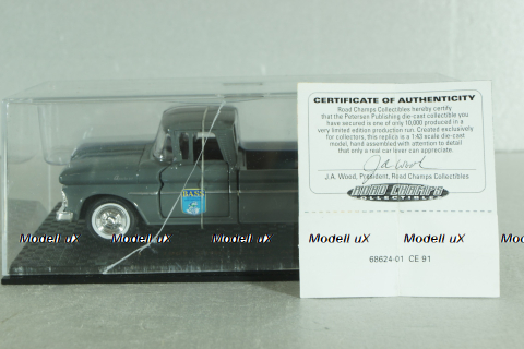 Chevrolet Apache pickup nruck 1961, grey, 68600, Road Champs 1:43