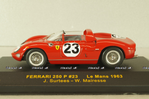 Ferrari 250 P #23 Le Mans 1963, J.Surtees/W.Mairesse, red,  LMC071, IXO 1:43