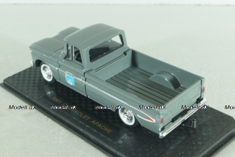 Chevrolet Apache pickup nruck 1961, grey, 68600, Road Champs 1:43