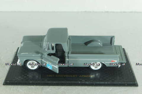 Chevrolet Apache pickup nruck 1961, grey, 68600, Road Champs 1:43