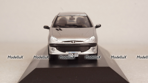 Peugeot 206 XS 1999 silver, Altaya 1:43