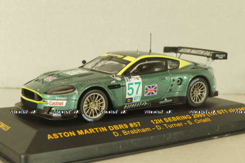 Aston Martin DBR9 #57 12H Sebring 2005 (1st GT1 classe) D.Brabham/S.Ortelli, green, GTM025, IXO 1:43