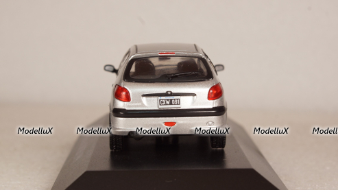 Peugeot 206 XS 1999 silver, Altaya 1:43
