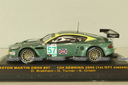 Aston Martin DBR9 #57 12H Sebring 2005 (1st GT1 classe) D.Brabham/S.Ortelli, green, GTM025, IXO 1:43