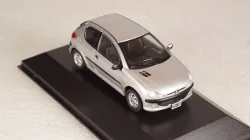 Peugeot 206 XS 1999 silver, Altaya 1:43