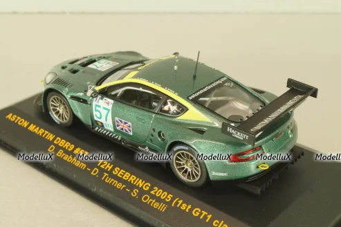 Aston Martin DBR9 #57 12H Sebring 2005 (1st GT1 classe) D.Brabham/S.Ortelli, green, GTM025, IXO 1:43