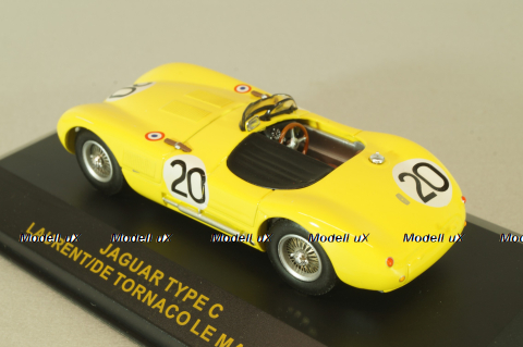 Jaguar Type C #20 Le Mans 1953, Laurent/Tornaco, yellow, LMC005, IXO 1:43