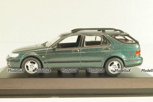 SAAB 9-5 break 1999, dark green metallic, 940170811, Maxichamps 1:43