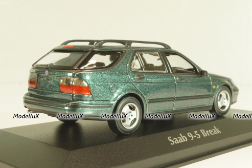 SAAB 9-5 break 1999, dark green metallic, 940170811, Maxichamps 1:43