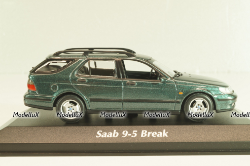 SAAB 9-5 break 1999, dark green metallic, 940170811, Maxichamps 1:43