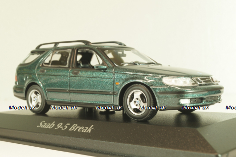 SAAB 9-5 break 1999, dark green metallic, 940170811, Maxichamps 1:43