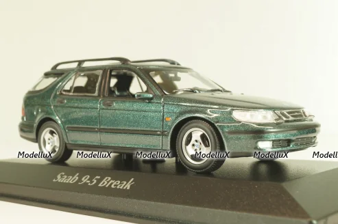 SAAB 9-5 break 1999, dark green metallic, 940170811, Maxichamps 1:43