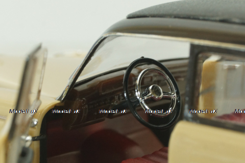 Mercedes 220 S Ponton (W180) 1956, ligt brown/black, 4326, Faller 1:43 