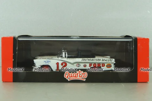 Ford Fairlane 1956, Joe Weatherley, NASCAR, white, 1006, Quartzo 1:43