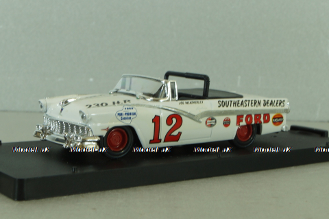 Ford Fairlane 1956, Joe Weatherley, NASCAR, white, 1006, Quartzo 1:43