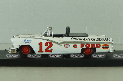 Ford Fairlane 1956, Joe Weatherley, NASCAR, white, 1006, Quartzo 1:43