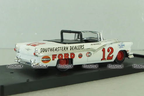 Ford Fairlane 1956, Joe Weatherley, NASCAR, white, 1006, Quartzo 1:43