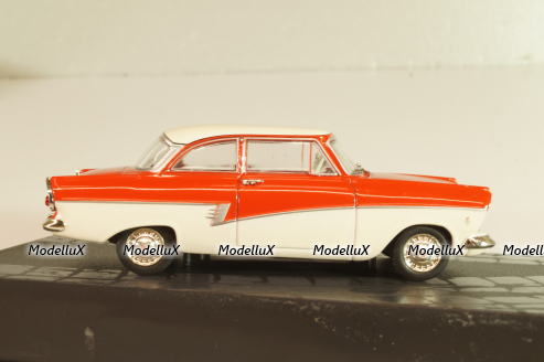 Ford Taunus 17M (P2) De luxe coupe 1957, red/white, Deutsche Liebhaber-Autos, Altaya 1:43