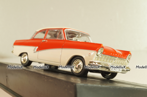 Ford Taunus 17M (P2) De luxe coupe 1957, red/white, Deutsche Liebhaber-Autos, Altaya 1:43
