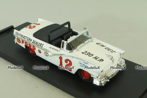 Ford Fairlane 1956, Joe Weatherley, NASCAR, white, 1006, Quartzo 1:43