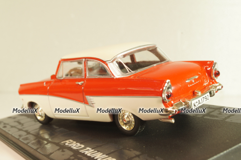 Ford Taunus 17M (P2) De luxe coupe 1957, red/white, Deutsche Liebhaber-Autos, Altaya 1:43