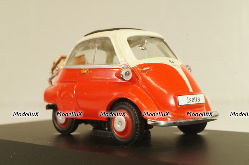 BMW Isetta 1955, red/cream, 7129108, Atlas 1:43