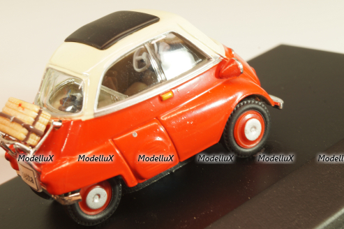 BMW Isetta 1955, red/cream, 7129108, Atlas 1:43