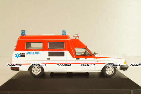 Volvo 264  Ambulance 1985, white/red, 7495006, Ambulance Collection #6, Atlas 1:43