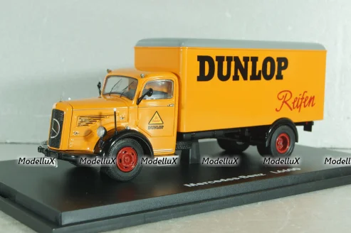 Mercedes-Benz L6600 truck "Dunlop" 1950, orange, 03021, Schuco 1:43