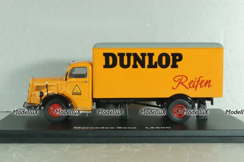 Mercedes-Benz L6600 truck "Dunlop" 1950, orange, 03021, Schuco 1:43