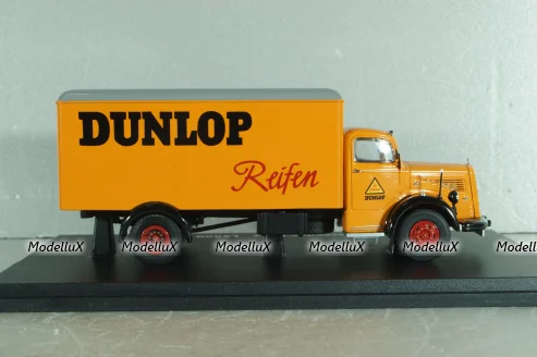 Mercedes-Benz L6600 truck "Dunlop" 1950, orange, 03021, Schuco 1:43