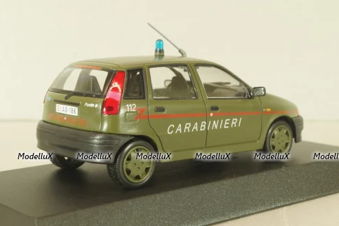 Fiat Punto Carabinieri 1995, green, 5125CMC083, Deagostini 1:43