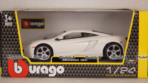 McLaren MP4-12C 2011, white, 18-21074, Bburago 1:24