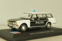Simca 1501 Break Police 1969, white/black, Altaya 1:43