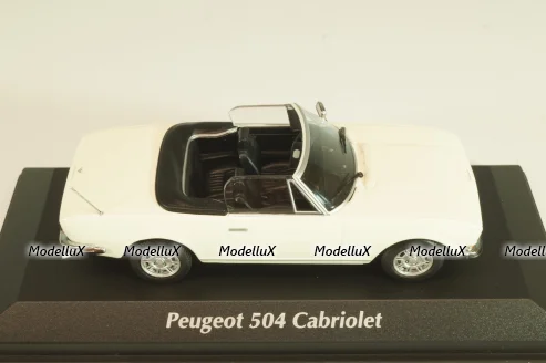 Peugeot 504 Cabriolet 1977, white, 940112131, Maxichamps 1:43
