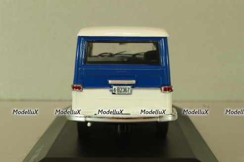 Willys Rurai 1968, white/blue, WB092, WhiteBox 1:43