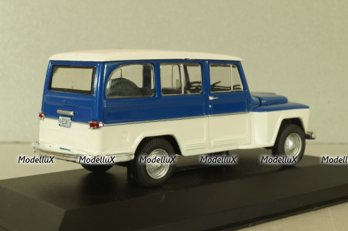 Willys Rurai 1968, white/blue, WB092, WhiteBox 1:43