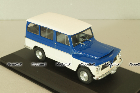 Willys Rurai 1968, white/blue, WB092, WhiteBox 1:43