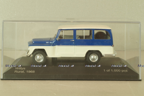 Willys Rurai 1968, white/blue, WB092, WhiteBox 1:43